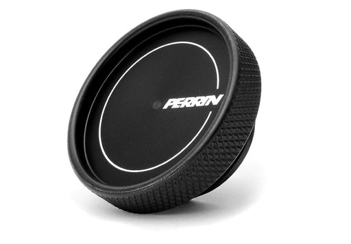 Perrin Oil Cap Round Style Black Most Subaru Models - PSP-ENG-711BK - Subimods.com