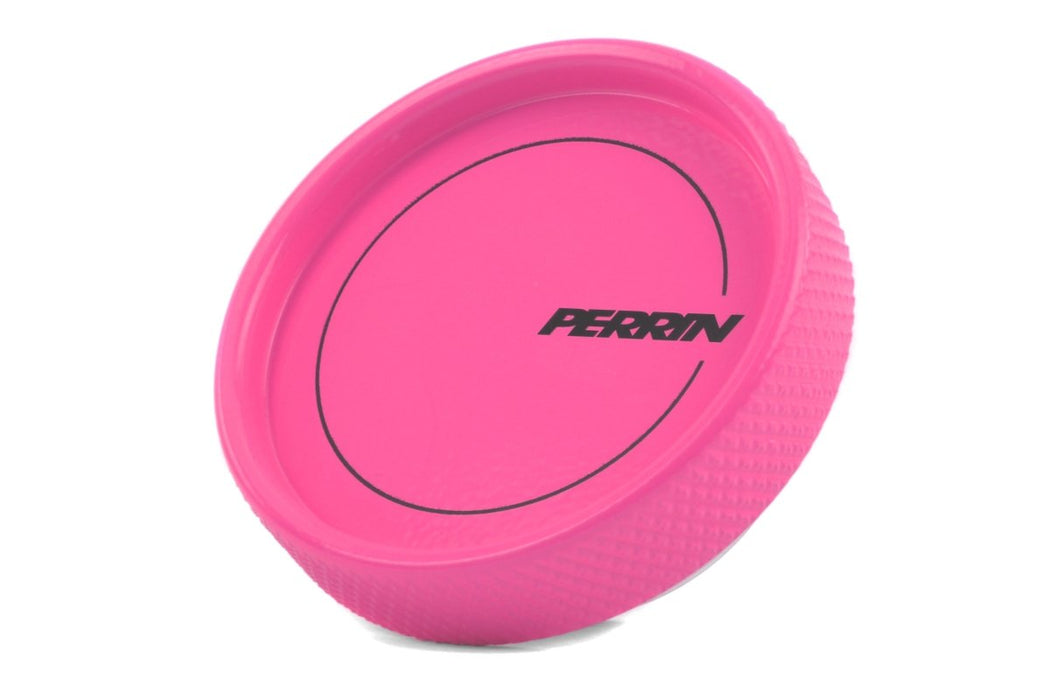Perrin Oil Cap Round Style Hyper Pink Most Subaru Models - PSP-ENG-711HP - Subimods.com