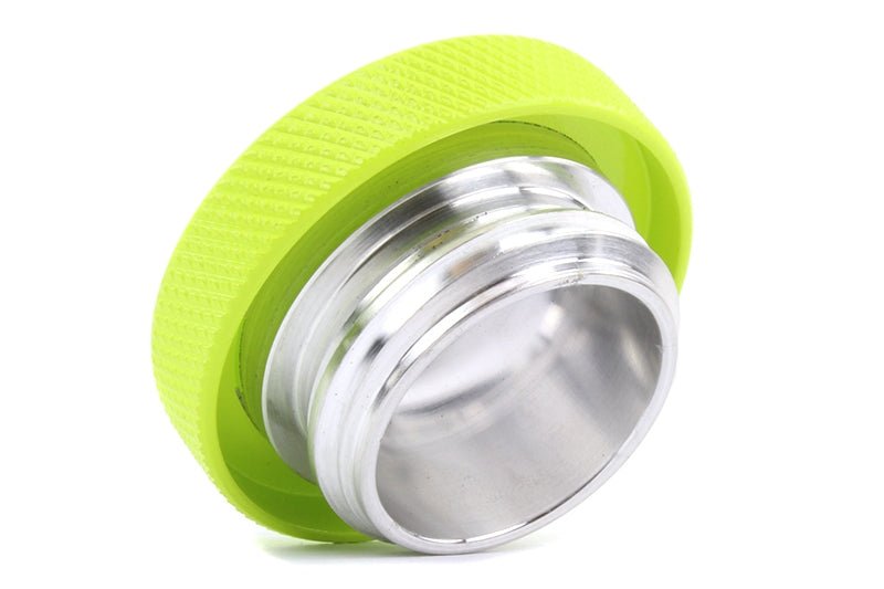 Perrin Oil Cap Round Style Neon Yellow Most Subaru Models - PSP-ENG-711NY - Subimods.com