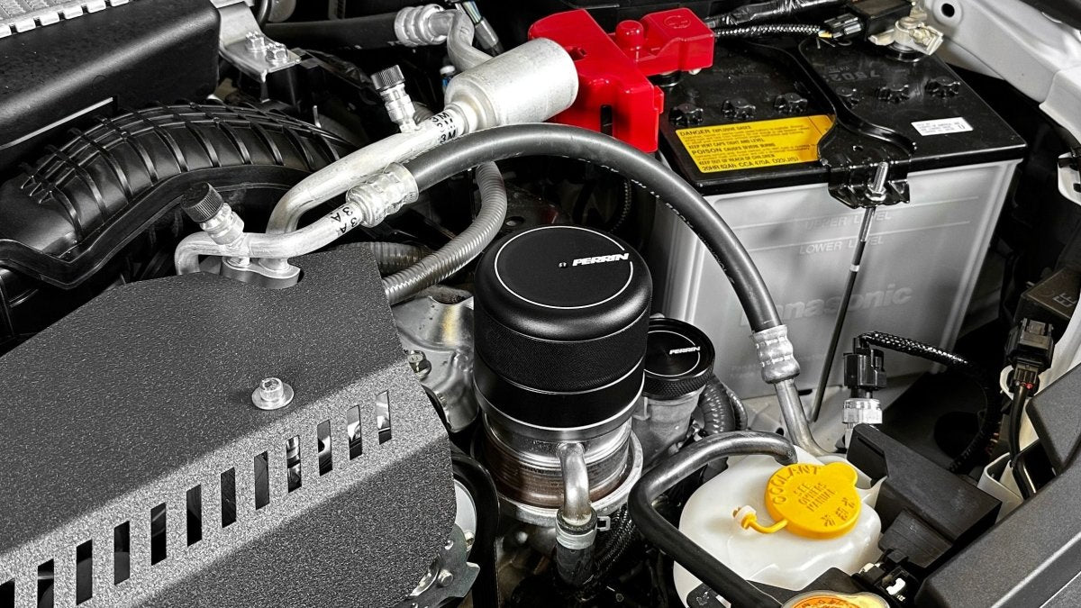 Perrin Oil Filter Cover Black 2015-2024 WRX / 2013-2024 BRZ / 2022-2024 GR86 - PSP-ENG-716BK - Subimods.com
