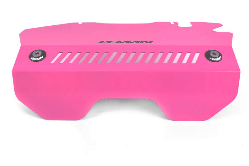 Perrin Pulley Cover Hyper Pink 2015-2021 WRX - PSP-ENG-152HP - Subimods.com