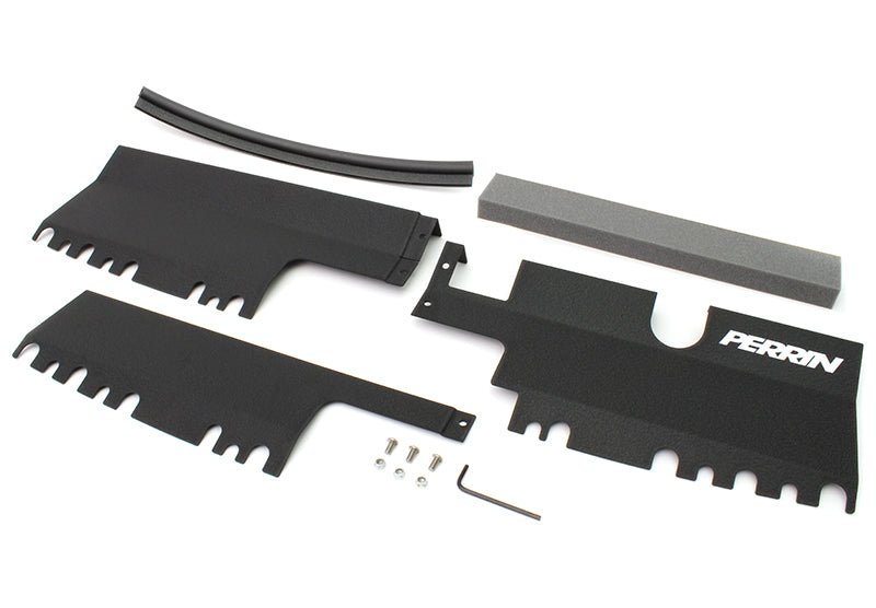 Perrin 3pc Radiator Shroud Black 2015-2021 WRX / 2015-2021 STI - PSP-ENG-512BK - Subimods.com