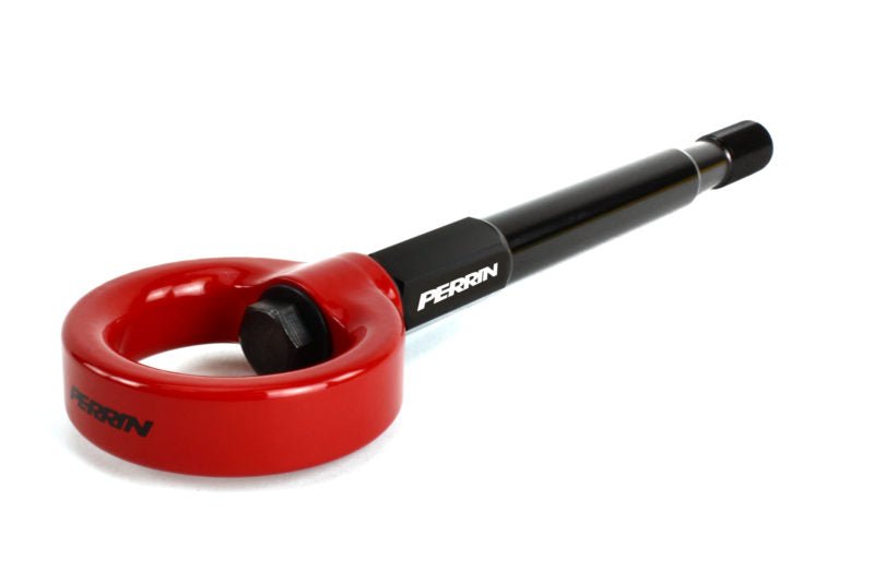 Perrin Rear Tow Hook Red 2008-2014 WRX Hatchback / 2008-2014 STI Hatchback - PSP-BDY-250RD - Subimods.com