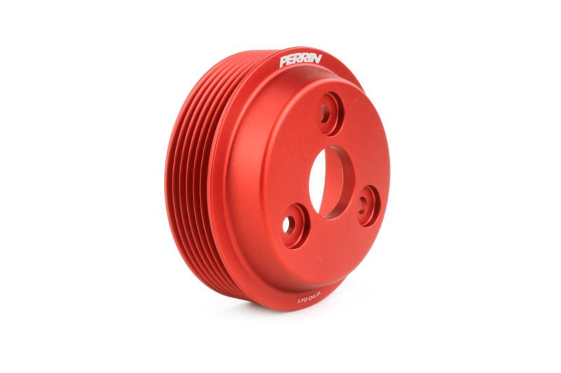 Perrin Water Pump Pulley Red 2015-2021 WRX / 2014-2018 Forester XT / 2017-2022 Impreza / 2018-2020 Crosstrek - PSP-ENG-111RD - Subimods.com