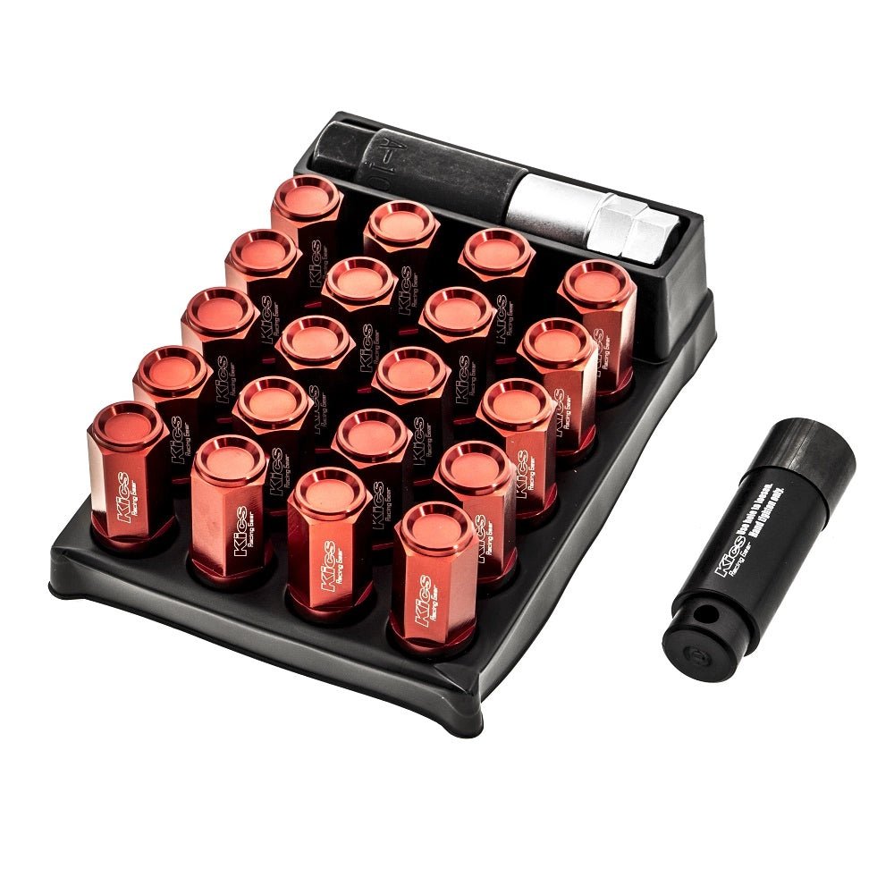 Project Kics Leggdura Racing Shell Type Lug Nuts 53mm Closed-End 12X1.5 Black (16+4 Locks) main image 1