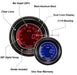 Prosport EVO Series Digital Red / Blue Electronic Boost Gauge 52MM - 216EVOBO.PSI - Subimods.com