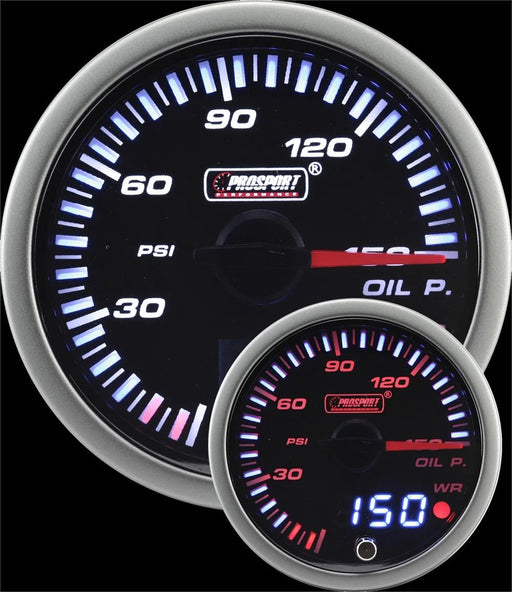 Prosport JDM Series Electronic Oil Pressure Gauge 52MM - 216JDMOP-R.PSI - Subimods.com