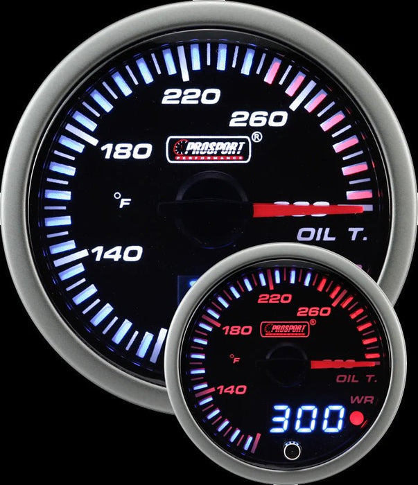 Prosport JDM Series Electronic Oil Temperature Gauge 52MM - 216JDMOT-R.F - Subimods.com