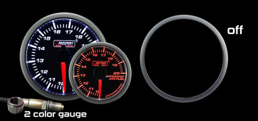 Prosport Premium Series Amber / White Wideband Air Fuel Ratio Gauge 52mm - 216SMWAAFR-WO-SF - Subimods.com