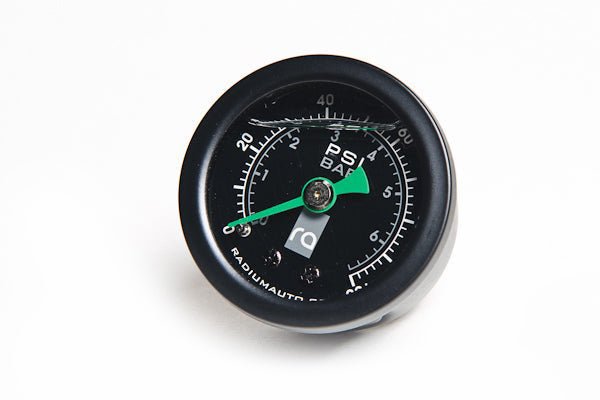 Radium Engineering 0 - 100 PSI Liquid Filled Fuel Pressure Gauge Black Face - 20-0029 - Subimods.com