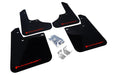 Rally Armor UR Mudflaps Black Urethane Red Logo 2008-2011 Impreza / 2008-2010 WRX - MF6-UR-BLK/RD - Subimods.com