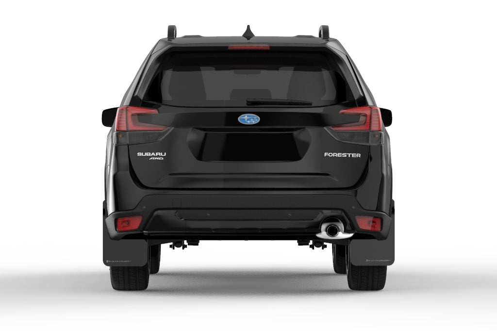 Rally Armor UR Mudflaps Black Urethane Red Logo 2019-2021 Forester - MF52-UR-BLK/RD - Subimods.com