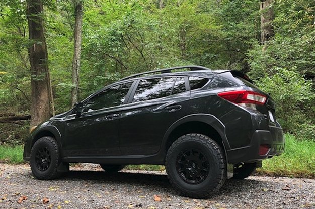 Rally Armor UR Mudflaps Black Urethane Silver Logo 2018-2023 Crosstrek - MF46-LTUR-BLK/SIL - Subimods.com