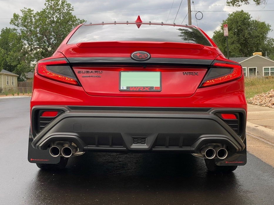 Rally Armor UR Mudflaps Black Urethane w/ New Era Blue Logo 2022-2024 WRX - MF92-UR-BLK/BL-X - Subimods.com