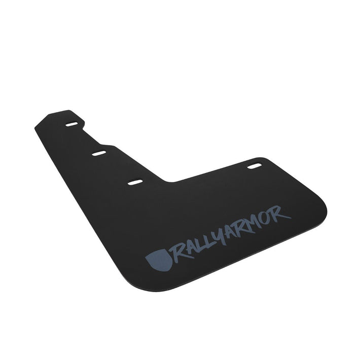 Rally Armor UR Mudflaps Black Urethane w/ New Era Grey Logo 2015-2021 WRX / 2015-2021 STI - MF32-UR-BLK/GRY-X - Subimods.com