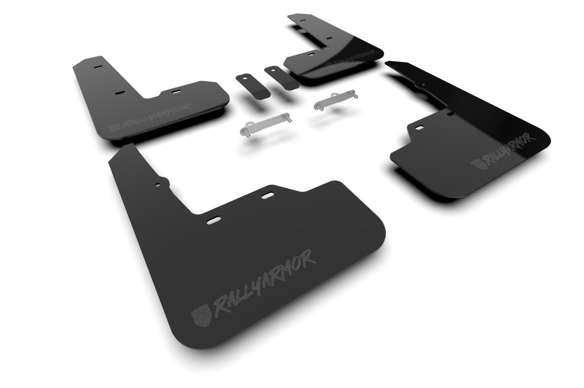 Rally Armor UR Mudflaps Black Urethane w/ New Era Hyper Teal Logo 2015-2021 WRX / 2015-2021 STI