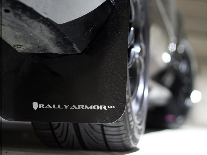 Rally Armor UR Mudflaps Black Urethane White Logo 2012-2016 Impreza (non Aero-Kit) - MF22-UR-BLK/WH - Subimods.com