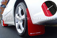 Rally Armor UR Mudflaps Red Urethane White Logo 2005-2009 Legacy / 2005-2009 Outback / 2005-2009 LGT - MF4-UR-RD/WH - Subimods.com
