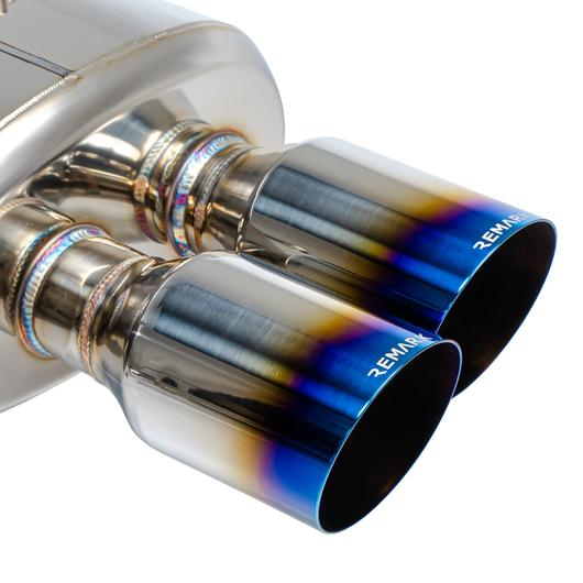 Remark Sports Touring Resonated Cat Back w/ Burnt Stainless Tips 2015-2021 WRX / 2015-2021 STI - RK-C4076S-01TC - Subimods.com