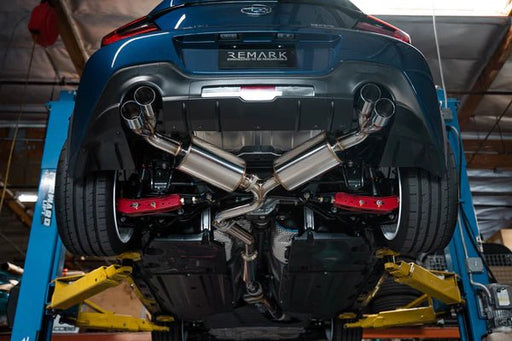Remark Sports Touring Cat Back Exhaust w/ Burnt Stainless Tip 2013-2024 BRZ 2013-2016 FRS / 2017-2021 GT86 / 2022-2024 GR86 - RK-C4063T-04T - Subimods.com