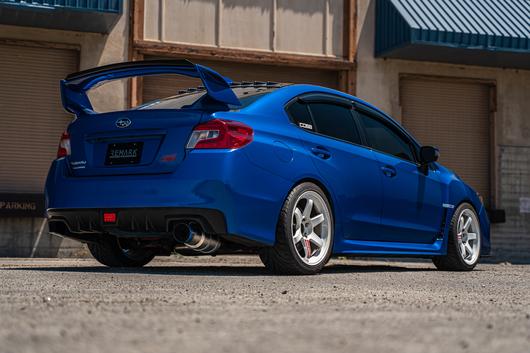 Remark R1-Spec Catback Exhaust Titanium Muffler Section w/ Burnt Tip 2015-2021 WRX / 2015-2021 STI - RK-C1076S-01T - Subimods.com