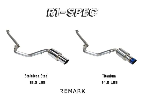 Remark R1-Spec Single-Exit Cat Back Exhaust w/ Stainless Tip 2022-2024 BRZ / 2022-2024 GR86 - RK-C1063T-04 - Subimods.com