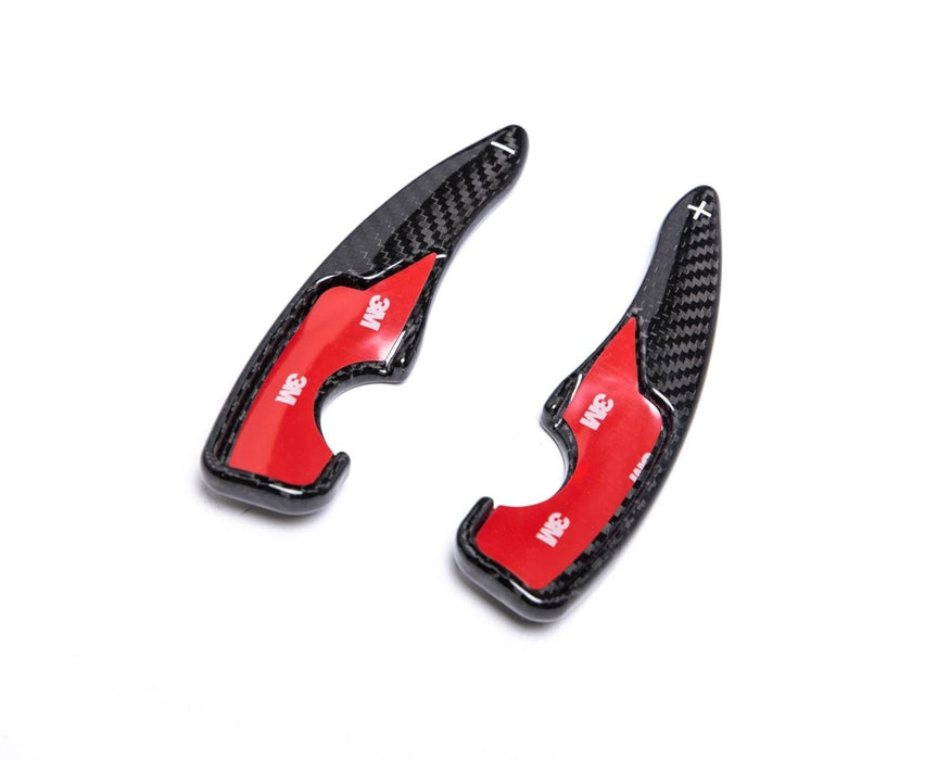 Rexpeed Gloss Carbon Fiber Automatic Transmission Shifter Paddle Extensions 2022-2024 BRZ / 2022-2024 GR86 - FR59 - Subimods.com