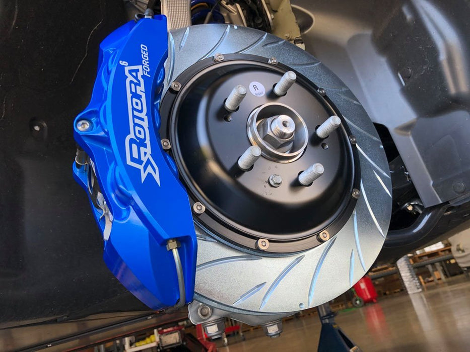 Rotora Big Brake Kit 4/2 Piston Calipers w/ Type 2 Slotted Rotors 2022-2024 WRX w/ Manual E-Brake - ROTORA-KIT-002BS - Subimods.com