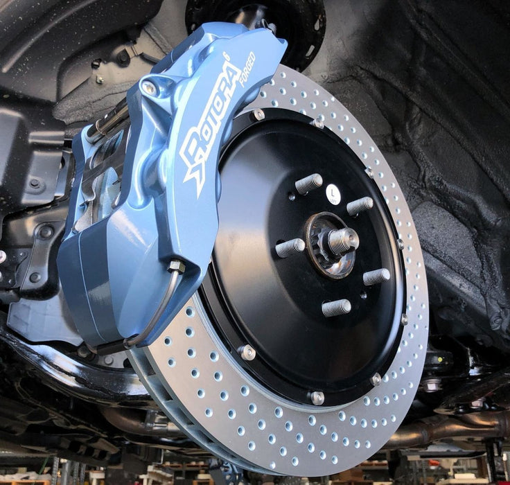 Rotora Big Brake Kit 4/2 Piston Calipers w/ Type 2 Slotted Rotors 2022-2024 WRX w/ Manual E-Brake - ROTORA-KIT-002MS - Subimods.com