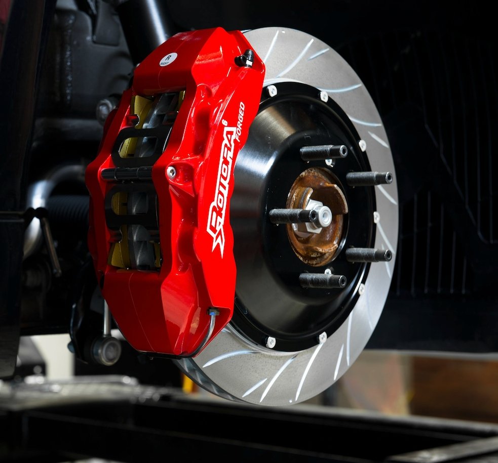 Rotora Big Brake Kit 4/2 Piston Calipers w/ Type 2 Slotted Rotors 2022-2024 WRX w/ Manual E-Brake - ROTORA-KIT-002RS - Subimods.com