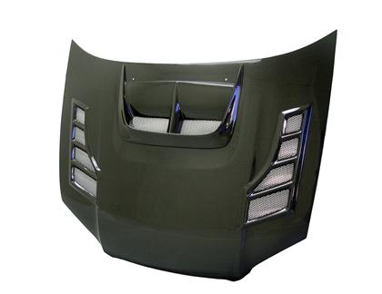 Seibon CW-Style Carbon Fiber Hood 2004-2005 WRX / 2004-2005 STI - HD0405SBIMP-CW - Subimods.com