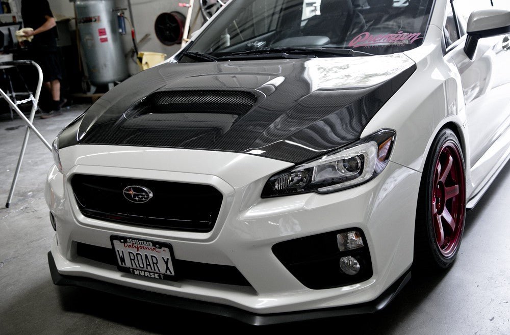 Seibon OEM-Style Carbon Fiber Hood 2015-2021 WRX / 2015-2021 STI - HD15SBIMP-OE - Subimods.com