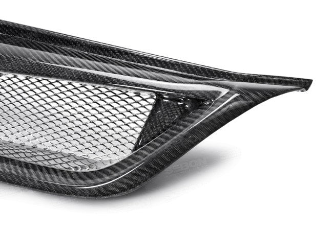 Seibon STI-Style Carbon Fiber Front Grille 2011-2014 WRX / 2011-2014 STI - FG0809SBIMP4D-STI - Subimods.com