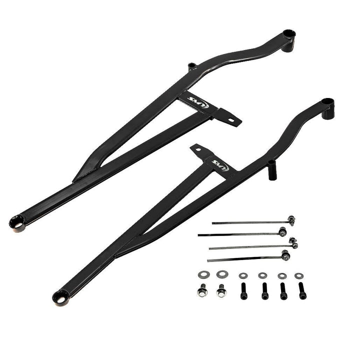 SMY Center Floor Power Brace Kit Wrinkle Black 2008-2021 WRX / 2008-2021 STI - SMY-SUSBK-MIDDLE - Subimods.com