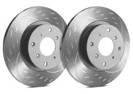 SP Performance Diamond Slot Slotted Front Rotor Pair 2004 STI - D47-409 - Subimods.com