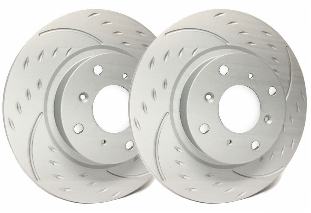 SP Performance Diamond Slot Slotted Front Rotor Pair 2004 STI - D47-409 - Subimods.com