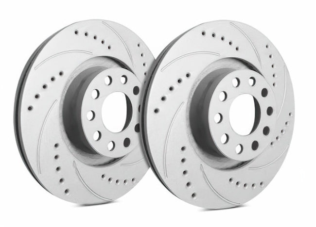 SP Performance Drilled and Slotted Front Rotor Pair 2004 STI - F47-409 - Subimods.com