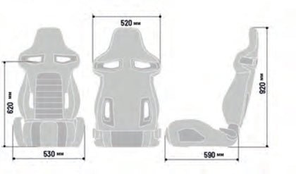 Sparco Black and Grey R333 Reclining Bucket Seat - 009011NRGR - Subimods.com