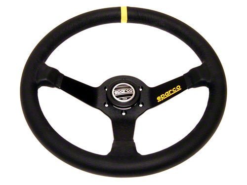 Sparco 015R345MLN Leather Steering Wheel,Black