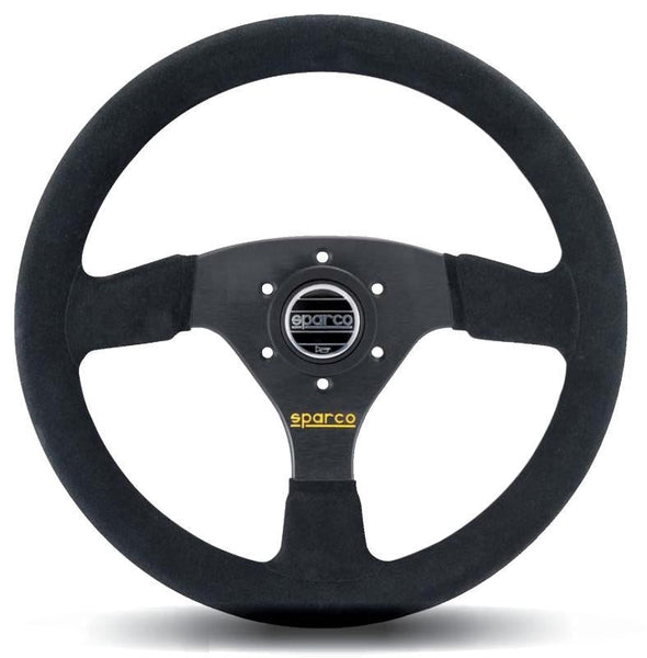 SPARCO ブラックスウェードステアリング Sparco R 323 Suede Black Steering Wheel for Subaru WRX STI