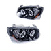 Spec-D Halo Style Projector Headlights w/ Gloss Black Base and Clear Lense 2004-2005 WRX / 2004-2005 STI w/ OEM Halogen Lights - 2LHP-WRX05BK-TM - Subimods.com