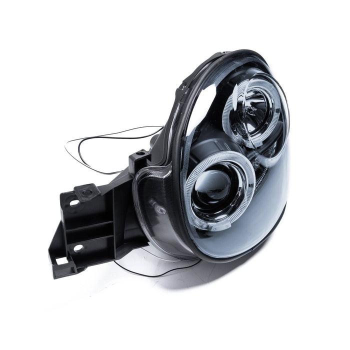 Spec-D Halo Style Projector Headlights w/ Gloss Black Base and Smoke Lense 2002-2003 WRX w/ OEM Halogen Lights - LHP-WRX02G-TM - Subimods.com