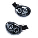 Spec-D Halo Style Projector Headlights w/ Gloss Black Base and Smoke Lense 2002-2003 WRX w/ OEM Halogen Lights - LHP-WRX02G-TM - Subimods.com