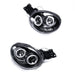 Spec-D Halo Style Projector Headlights w/ Matte Black Base and Clear Lense 2002-2003 WRX w/ OEM Halogen Lights - LHP-WRX02JM-TM - Subimods.com