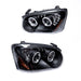 Spec-D Halo Style Projector Headlights w/ Matte Black Base and Clear Lense 2004-2005 WRX / 2004-2005 STI w/ OEM Halogen Lights - 2LHP-WRX05JM-TM - Subimods.com