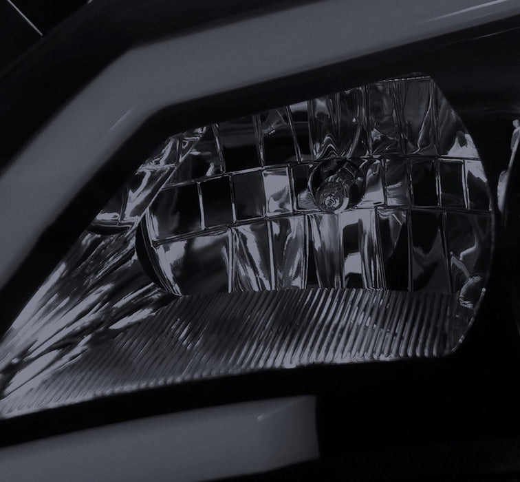 Autozensation LED Bar Projector Headlights – 2008-2014 Subaru Impreza WRX STI, Black Housing, Clear Lens, H1/H3