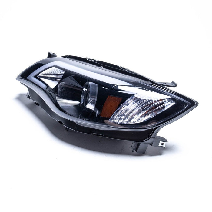 Spec-D LED Bar Style Projector Headlights w/ Gloss Black Base and Smoke Lense 2008-2014 WRX Halogen Models Only - 2LHP-WRX08G-TM - Subimods.com