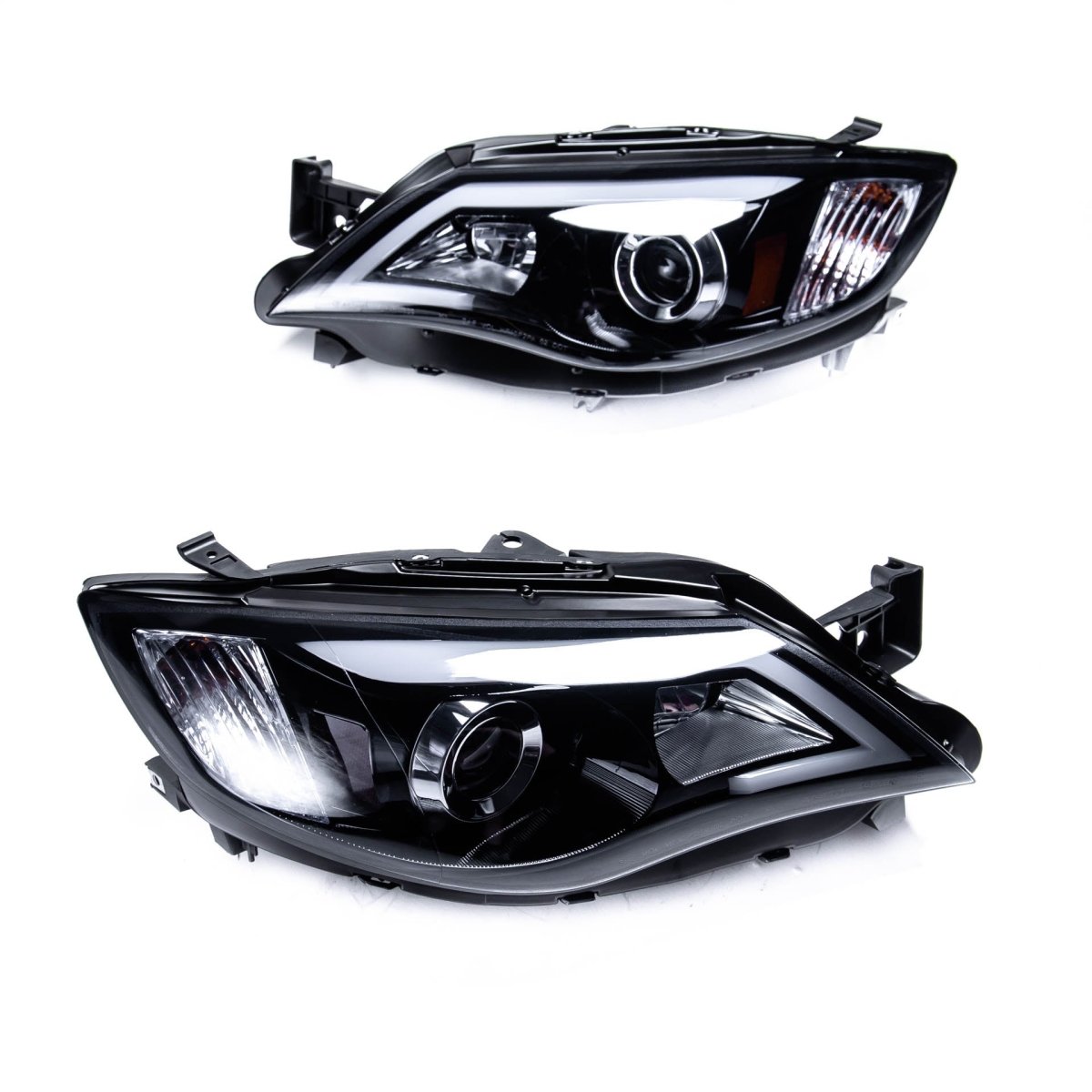 Spec-D LED Projector Headlights Matte Black WRX 2008-14 — Subimods.com