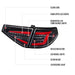 Spec-D Optic Style Sequential LED Tail Lights Gloss Black Housing w/ Clear Lens and Red Bar 2008-2014 WRX Hatchback / 2008-2014 STI Hatchback - LT-WRX085BKLED-SQ-TM - Subimods.com