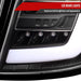 Spec-D Optic Style Sequential LED Tail Lights Matte Black Housing w/ Clear Lens and White Bar 2008-2014 WRX Hatchback / 2008-2014 STI Hatchback - LT-WRX085JMLED-SQ-TM - Subimods.com